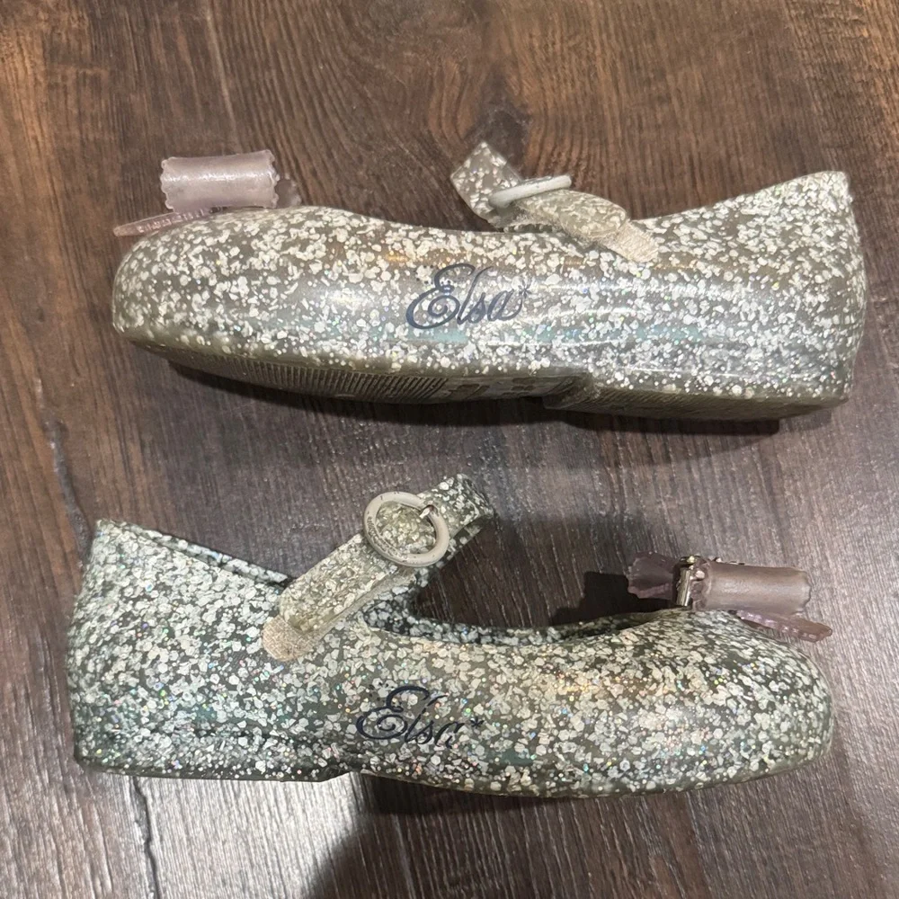Mini Melissa Elsa Glitter Mary Jane Shoes - Silver
